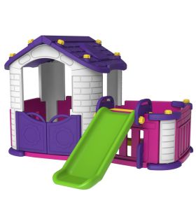 Maison de jardin 3 en 1 Violette et Verte