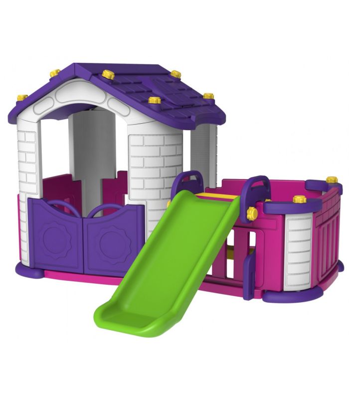 Maison de jardin 3 en 1 Violette et Verte