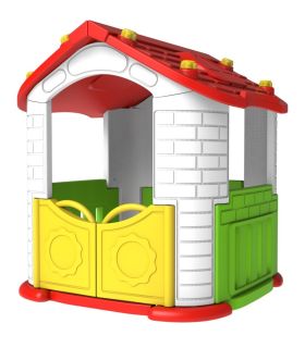 Maison de jardin 3 en 1 Rouge et Verte