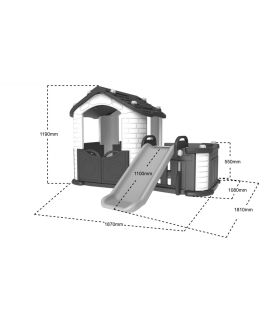 Maison de jardin 3 en 1 Bleue