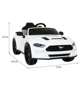 Voiture électrique 12V Ford Mustang Sport GT Blanche - Pack Luxe