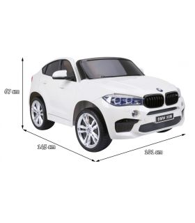 Voiture électrique 2 places 12V BMW X6 Blanche - Pack Luxe
