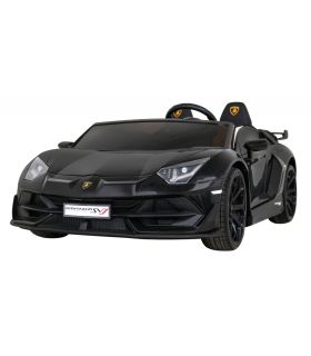 Voiture électrique 2 places 2 x 12V Lamborghini Aventador SVJ DRIFT Noire - Pack Luxe