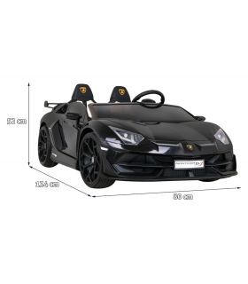 Voiture électrique 2 places 2 x 12V Lamborghini Aventador SVJ DRIFT Noire - Pack Luxe