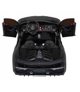 Voiture électrique 2 places 2 x 12V Lamborghini Aventador SVJ DRIFT Noire - Pack Luxe