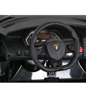 Voiture électrique 2 places 2 x 12V Lamborghini Aventador SVJ DRIFT Noire - Pack Luxe