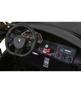 Voiture électrique 2 places 2 x 12V Lamborghini Aventador SVJ DRIFT Noire - Pack Luxe