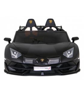 Voiture électrique 2 places 2 x 12V Lamborghini Aventador SVJ DRIFT Noire - Pack Luxe