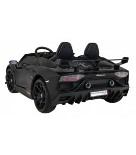 Voiture électrique 2 places 2 x 12V Lamborghini Aventador SVJ DRIFT Noire - Pack Luxe