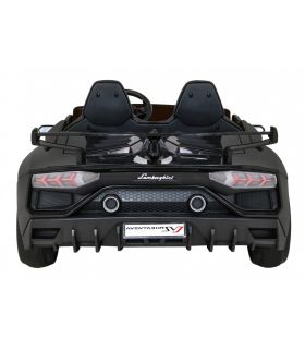 Voiture électrique 2 places 2 x 12V Lamborghini Aventador SVJ DRIFT Noire - Pack Luxe