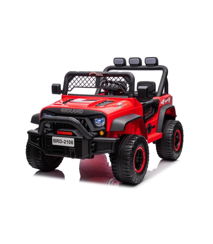 Voiture électrique 2 places 24V Geoland Power Rouge - Pack Luxe