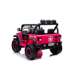 Voiture électrique 2 places 24V Geoland Power Rose - Pack Luxe