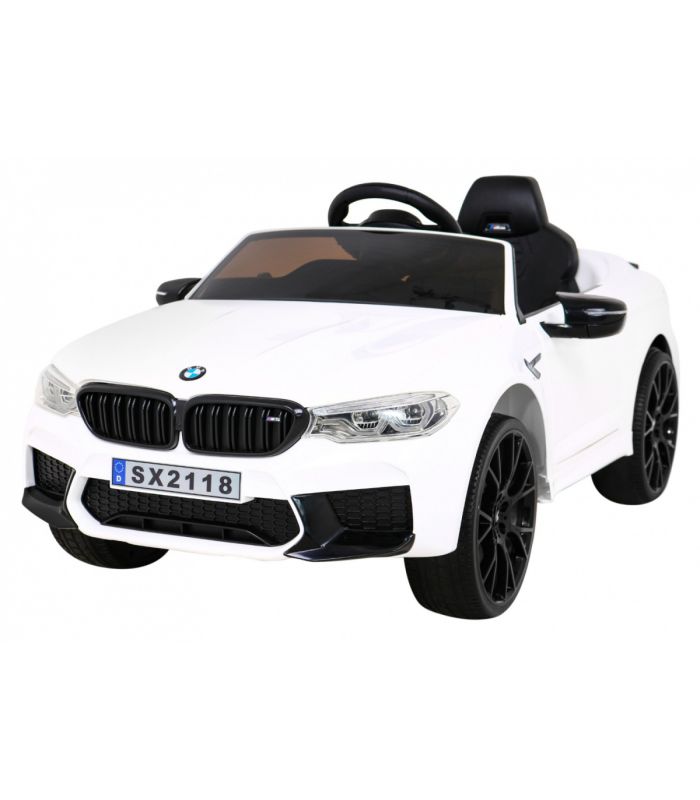 Voiture électrique 2 x 12V BMW M5 Blanche - Pack Luxe