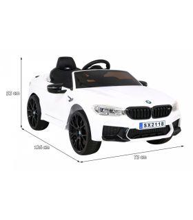 Voiture électrique 2 x 12V BMW M5 Blanche - Pack Luxe