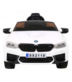 Voiture électrique 2 x 12V BMW M5 Blanche - Pack Luxe