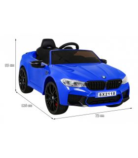 Voiture électrique 2 x 12V BMW M5 Bleue - Pack Luxe