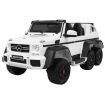 Voiture électrique 2 places 12V Mercedes G63 Blanche 6 roues - Pack Luxe