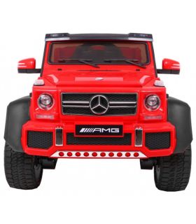 Voiture électrique 2 places 12V Mercedes G63 Rouge 6 roues - Pack Luxe