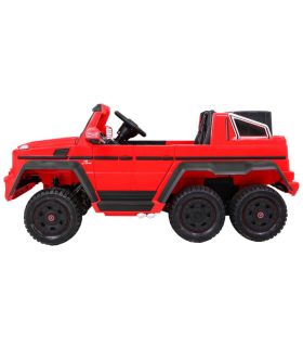 Voiture électrique 2 places 12V Mercedes G63 Rouge 6 roues - Pack Luxe