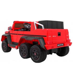 Voiture électrique 2 places 12V Mercedes G63 Rouge 6 roues - Pack Luxe