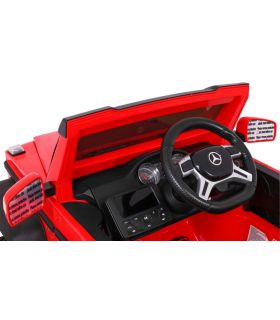 Voiture électrique 2 places 12V Mercedes G63 Rouge 6 roues - Pack Luxe