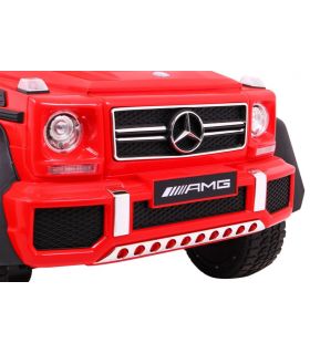 Voiture électrique 2 places 12V Mercedes G63 Rouge 6 roues - Pack Luxe