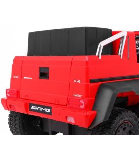 Voiture électrique 2 places 12V Mercedes G63 Rouge 6 roues - Pack Luxe