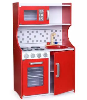 Cuisine moderne Viga avec accessoires Rouge