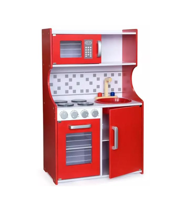 Cuisine moderne Viga avec accessoires Rouge