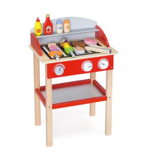 Grand grill Vega avec accessoires rouge