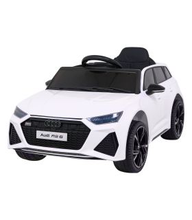 Voiture électrique 12v AudiRS 6 Blanche - Pack Luxe