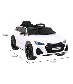 Voiture électrique 12v AudiRS 6 Blanche - Pack Luxe
