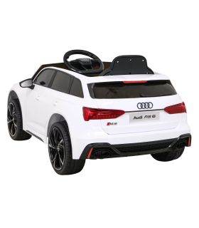 Voiture électrique 12v AudiRS 6 Blanche - Pack Luxe
