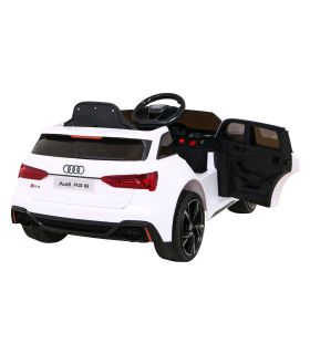 Voiture électrique 12v AudiRS 6 Blanche - Pack Luxe