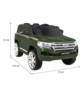 Voiture électrique 2 places 12V Toyota Land Cruiser Vert - Pack Luxe