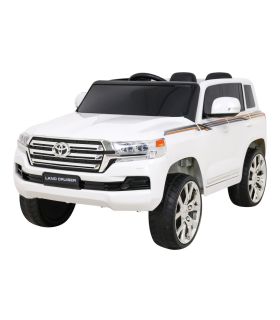 Voiture électrique 2 places 12V Toyota Land Cruiser Blanc - Pack Luxe