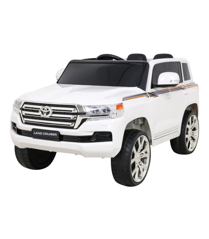 Voiture électrique 2 places 12V Toyota Land Cruiser Blanc - Pack Luxe
