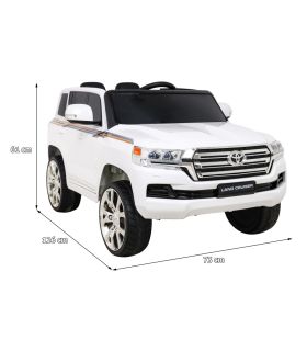 Voiture électrique 2 places 12V Toyota Land Cruiser Blanc - Pack Luxe
