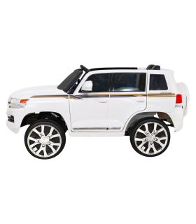 Voiture électrique 2 places 12V Toyota Land Cruiser Blanc - Pack Luxe