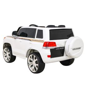 Voiture électrique 2 places 12V Toyota Land Cruiser Blanc - Pack Luxe
