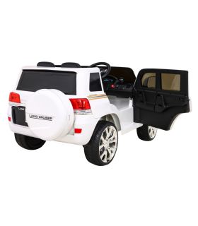 Voiture électrique 2 places 12V Toyota Land Cruiser Blanc - Pack Luxe