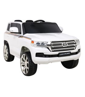 Voiture électrique 2 places 12V Toyota Land Cruiser Blanc - Pack Luxe