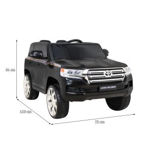 Voiture électrique 2 places 12V Toyota Land Cruiser Noir - Pack Luxe