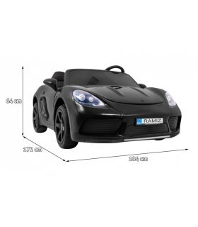 Voiture électrique 2 places 24V Perfecta A021 Noire - Pack Luxe