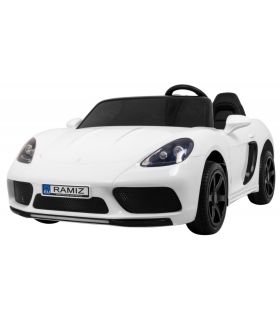 Voiture électrique 2 places 24V Perfecta A021 Blanche - Pack Luxe