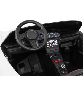 Voiture électrique 2 places 24V Perfecta A021 Blanche - Pack Luxe