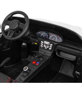 Voiture électrique 2 places 24V Perfecta A021 Blanche - Pack Luxe