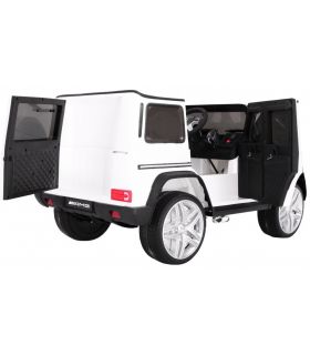 Voiture électrique 12V Mercedes G65 Blanche Métallisée - Pack Luxe