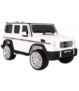 Voiture électrique 12V Mercedes G65 Blanche Métallisée - Pack Luxe