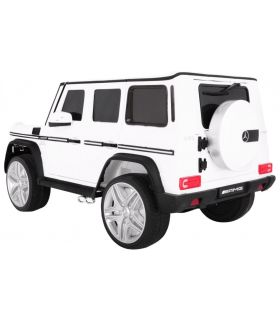 Voiture électrique 12V Mercedes G65 Blanche Métallisée - Pack Luxe